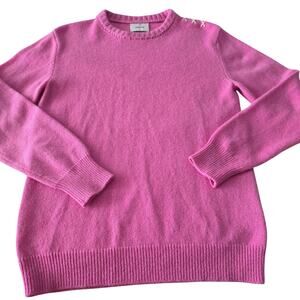 Harden 100% Cashmere Sweater S Pink US Made Luxury Soft Knit Crew Neck Designer